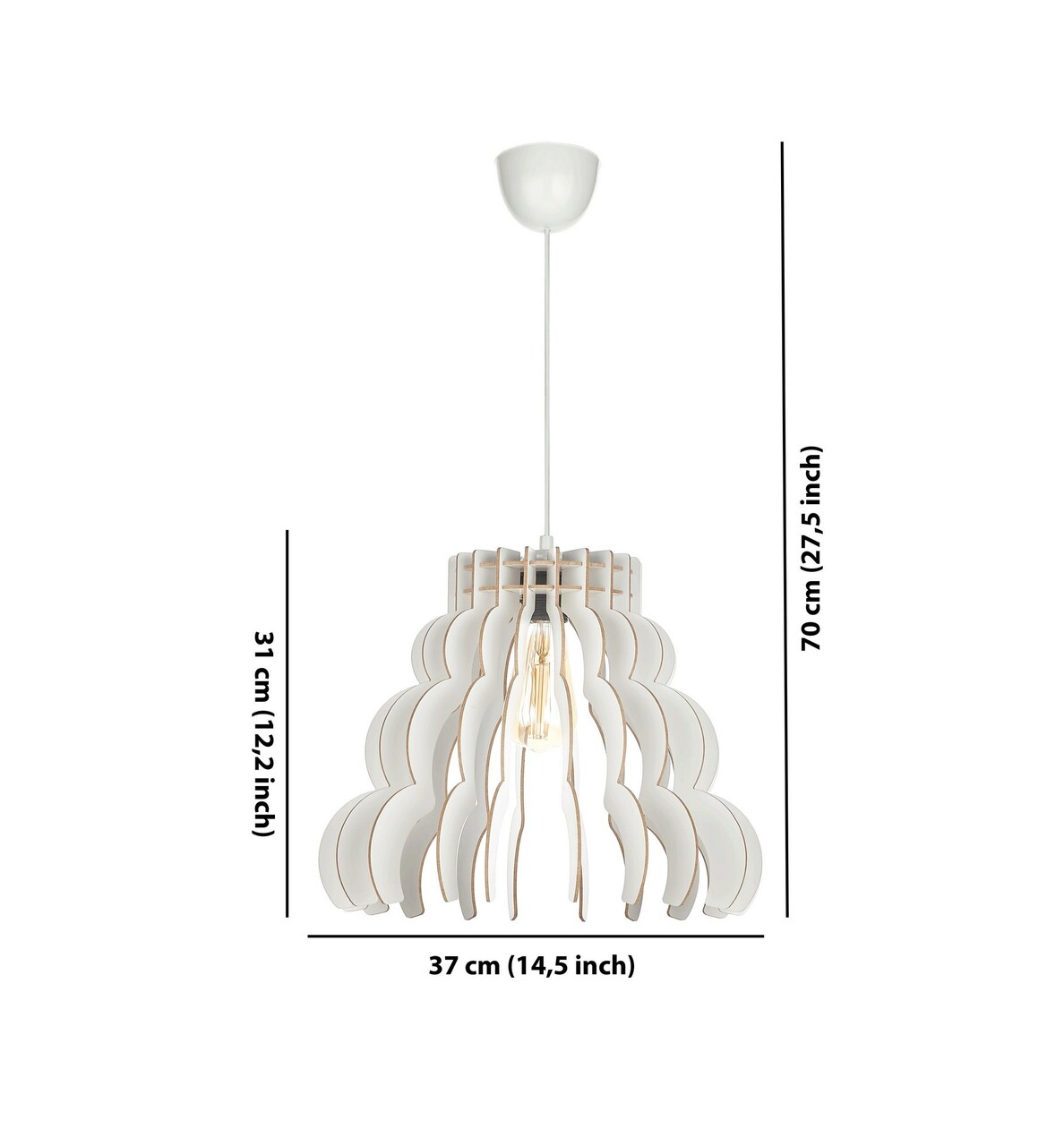 Lustra, FullHouse, 390FLH2135, MDF, Alb