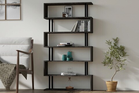 Corp biblioteca, asse home, hector, 90x162.6x22 cm, antracit