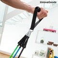 Set 3 benzi de rezistenta cu accesorii si ghid de exercitii, Tribainer InnovaGoods, latex