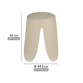 Taburet pentru baie Comiso, Wenko, 44.5x46 cm, plastic/poliuretan, bej