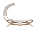 Sezlong tip pat dublu cu umbrela 2 locuri Noes, Bizzotto, 180 x 196 x 165 cm, lemn de larice/textilena 1x1