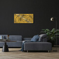 Decoratiune de perete, Decorative Panel 4, Metal, 100 x 48 cm, Auriu