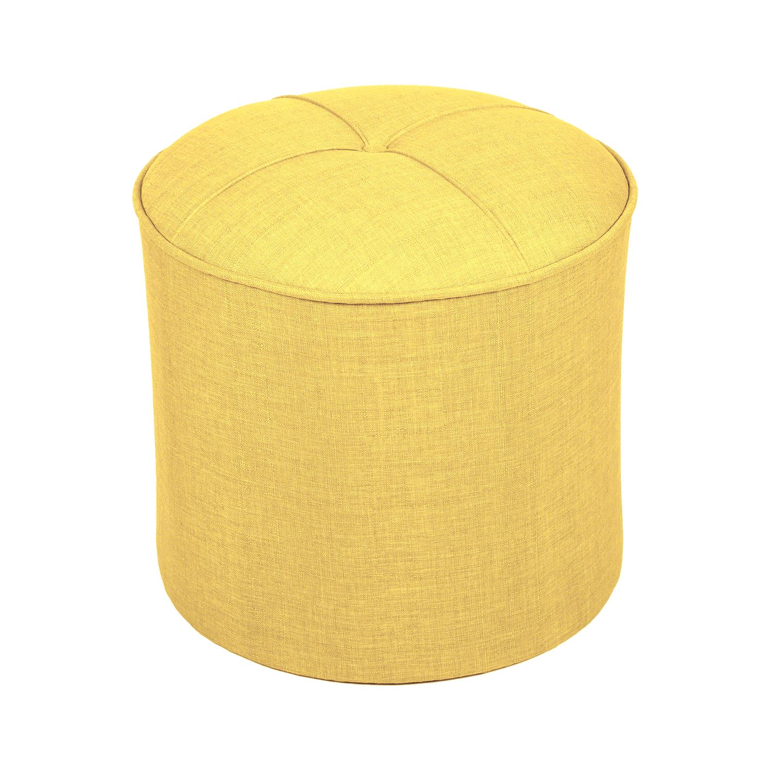 Taburet, Atelier del Sofa, 558ZEN1357, Frame: 100% SOLID FIR WOOD, Galben