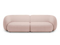 Canapea modulara 4 locuri, Kate, Micadoni, 243x99x76 cm, tesatura boucle, roz pudra