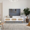 Comoda TV, Odessa, Elena, 180x42.6x31.4 cm, Alb