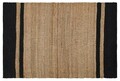 Covor, Ech 07 Natural Black, 200x300 cm, Iuta, Negru/Bej