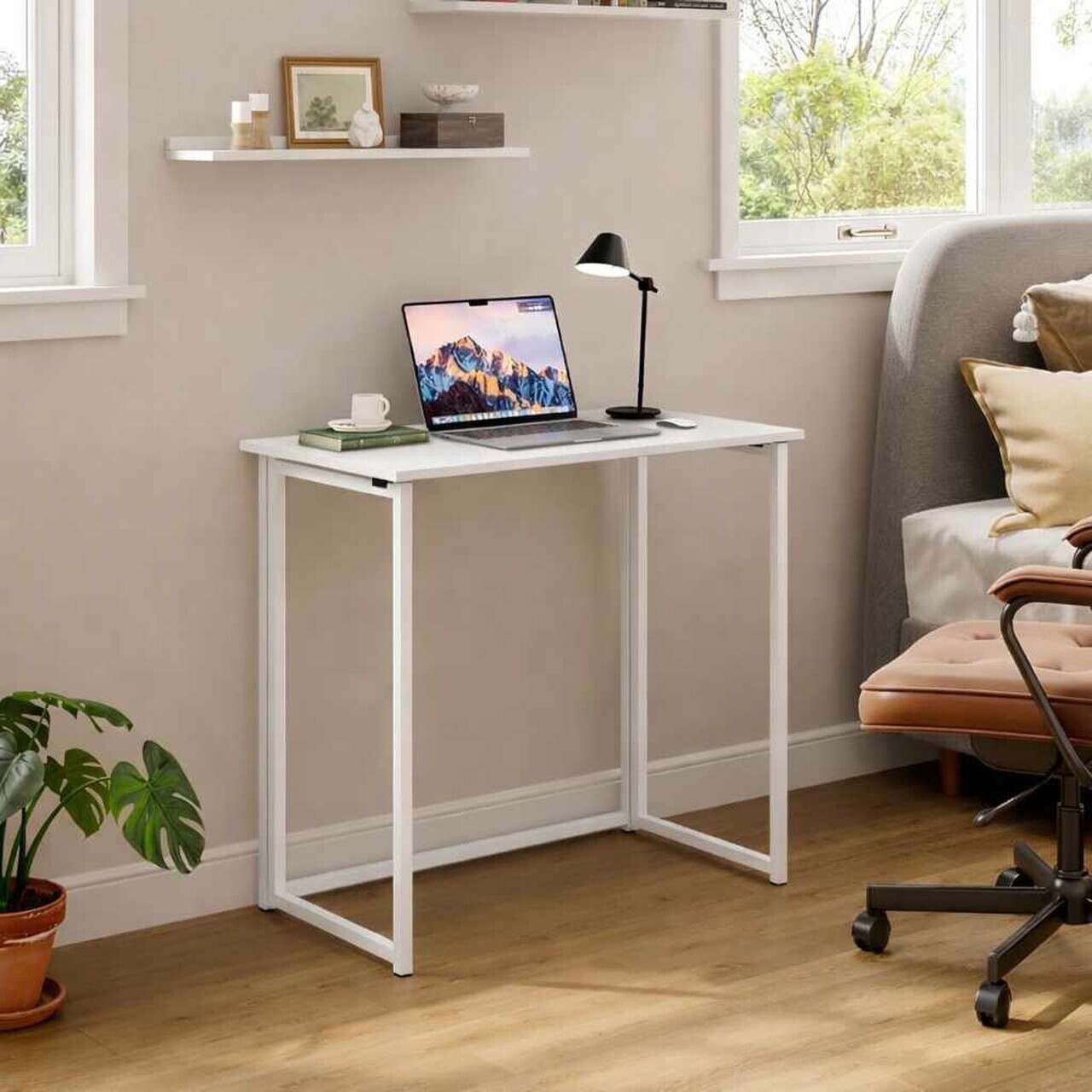 Birou Hanah Home Worker 50x75x40 cm PAL Alb