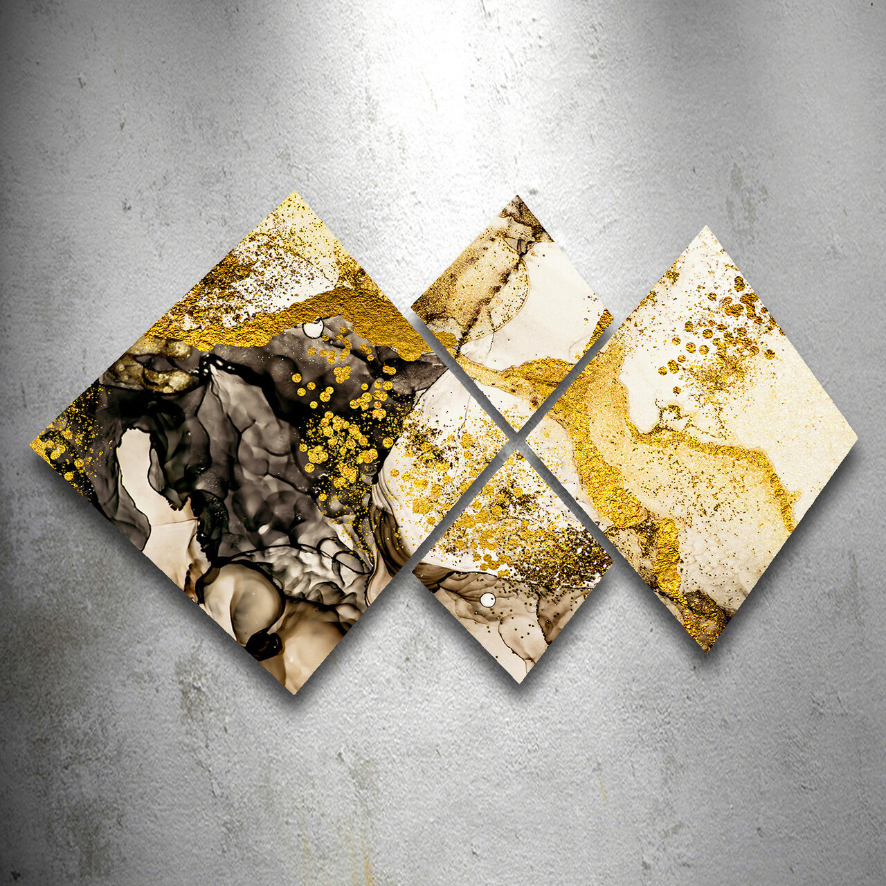 Set 4 tablouri decorative, 4MDF1334224418, MDF, Imprimat UV, Multicolor - 1 | YEO