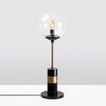 Lampa de masa, Fulgor, 942FLG1854, Metal, Negru/Maro antic