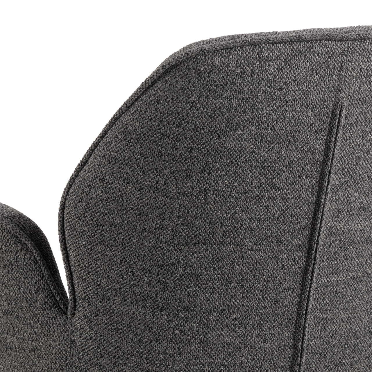 Scaun Aura, Actona, 62x61x90 cm, rotativ, tesatura Boucle/otel, antracit - view 2