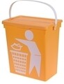 Cos de gunoi cu maner, 12 L, polipropilena, galben