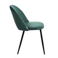 Scaun Tercio, Homla, 55x47x77 cm, metal/catifea din poliester, verde