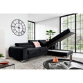 Coltar extensibil dreapta 3 locuri ELTAP, RT-06VE, Grayson, 278x205x92 cm, lemn/poliester, gri inchis