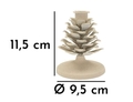 Suport lumanare Dune Pigna, Mauro Ferretti, 9.5x9.5x11.5 cm, fier, crem