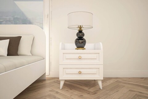 Noptiera, Glenevis, Tango 601, 45x56x37 cm, Alb 45x56x37 imagine 2022