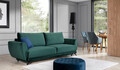 Canapea extensibila 3 locuri ELTAP, Meg28, Megis, 242x95x90 cm, lemn/poliester, verde inchis