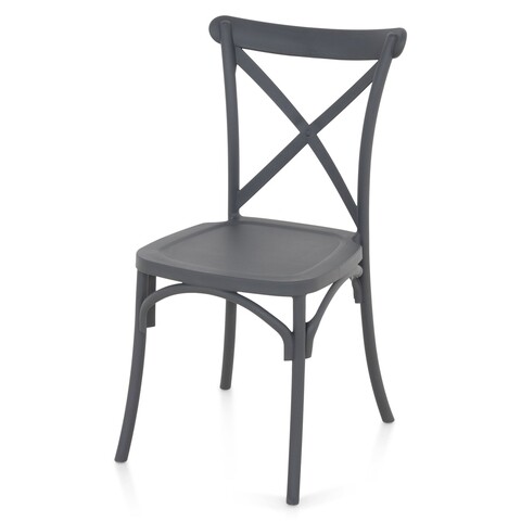 Scaun suprapozabil, alvin, l.48 l.52 h.89, plastic, grafit