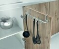 Suport prosoape pentru dulap Galileo, Metaltex, 30 cm, inox/invelis Polytherm, argintiu