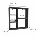 Raft de perete, Hanah Home, Myra, 70.8x74.5x20 cm, Antracit