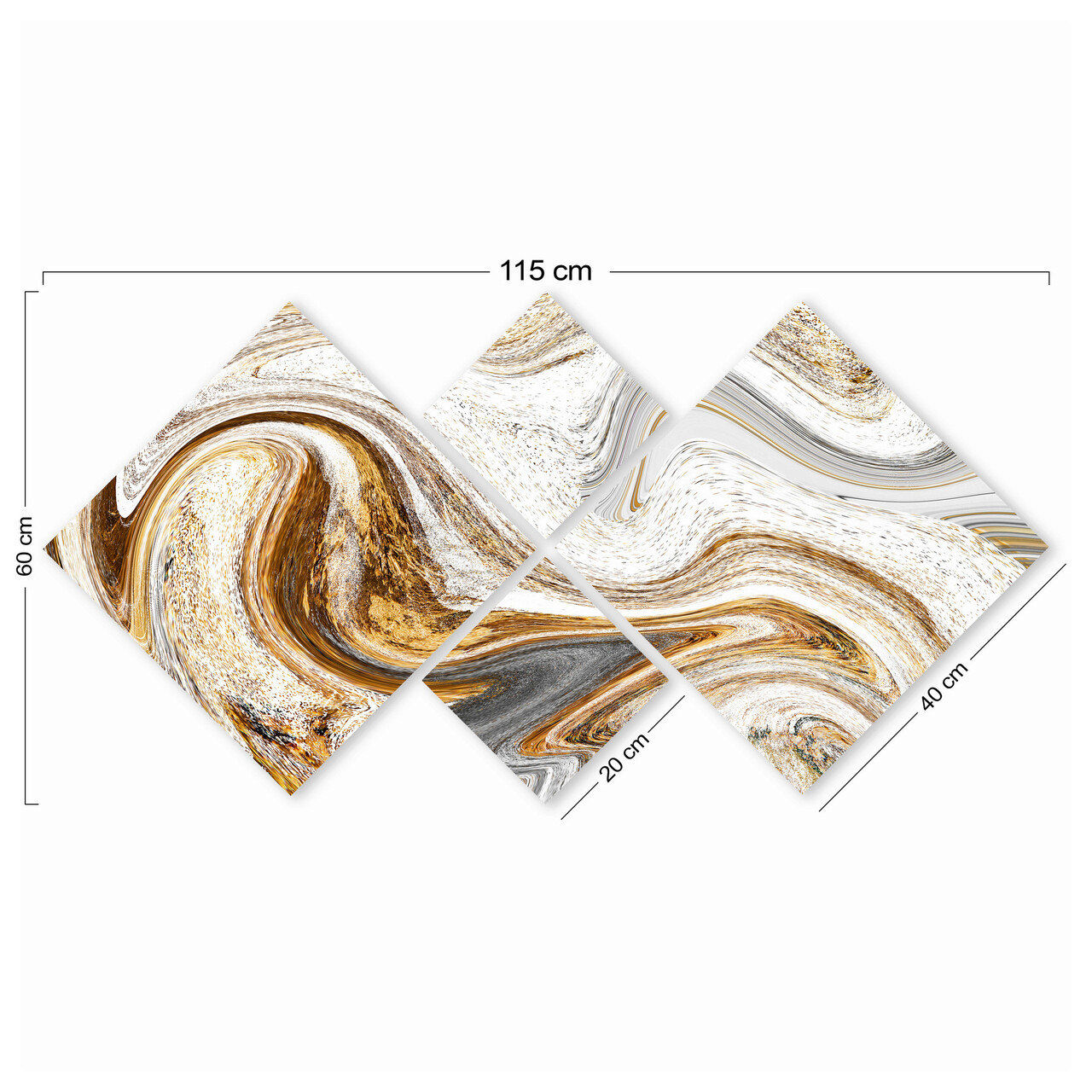 Set 4 tablouri decorative, 4MDF576412, MDF, Imprimat UV, Multicolor