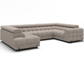 Coltar extensibil stanga 3 locuri ELTAP, LT-18ROY, Fectory, 346x205x93 cm, lemn/poliester, bej deschis