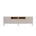 Comoda TV, Nordure, Rivoli, 160x50x35 cm, PAL, Gresie / Stejar Safir