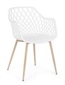 Scaun Optik, Bizzotto, polipropilena, 58x54x85.5 cm, alb