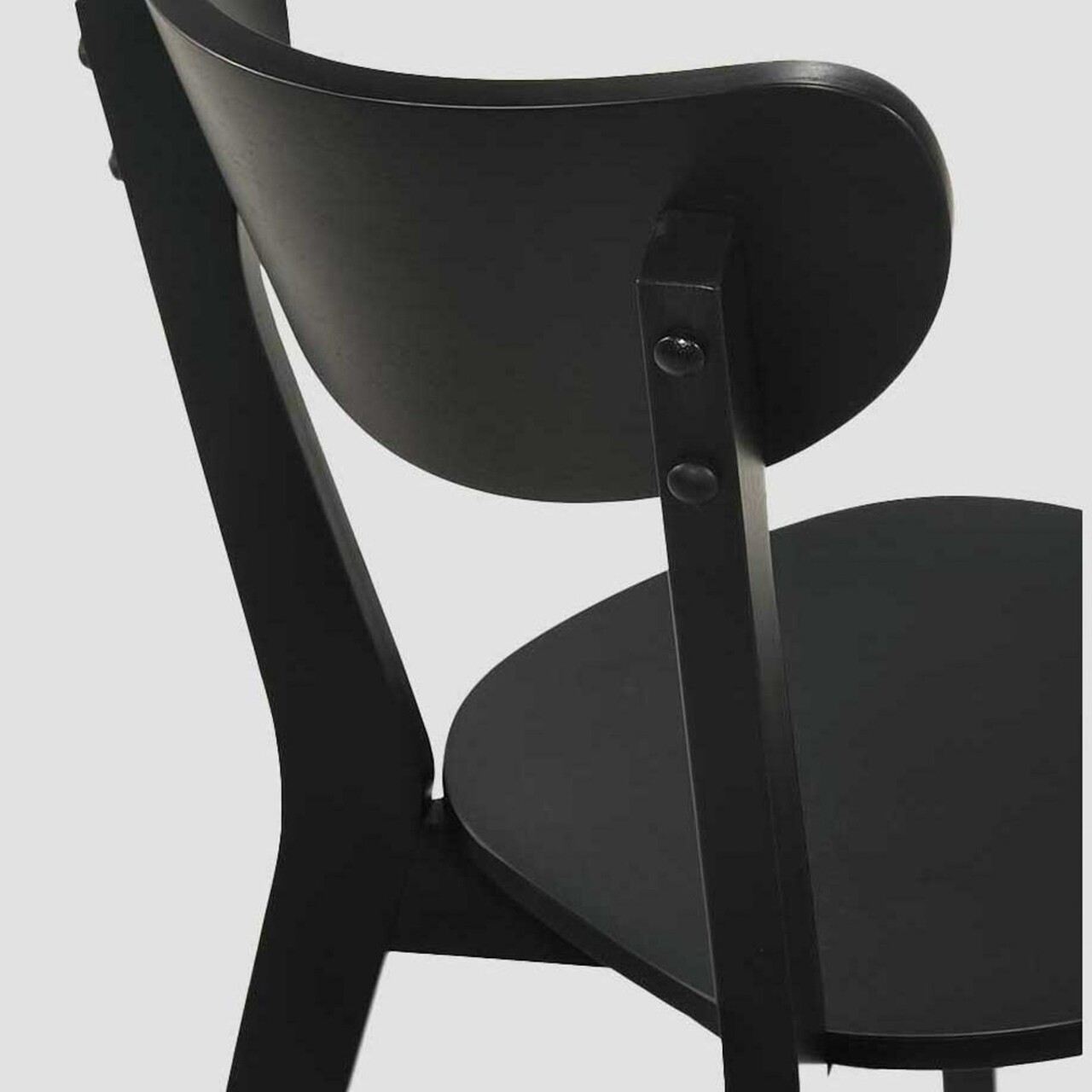 Set 2 scaune Vieri, Homla, 54x46.5x75.5 cm, lemn de cauciuc, negru