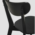 Set 2 scaune Vieri, Homla, 54x46.5x75.5 cm, lemn de cauciuc, negru