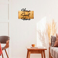 Decoratiune de perete, Home Sweet Home, 50% lemn/50% metal, Dimensiune: 58 x 48 x 3 cm, Negru