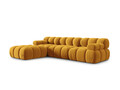 Canapea modulara 4 locuri, Bellis-51, Micadoni Home, 282x188x70 cm, catifea, galben