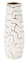 Vaza Lia, Mauro Ferretti, 12x12x29.5 cm, ceramica, alb/auriu