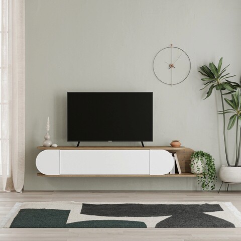 Comoda tv, homitis, tone, 180x30x29.6 cm, alb / hitit