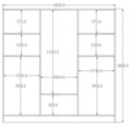 Dulap pentru haine, Rabi, Rb-069, 180x180x45 cm, Alb mat