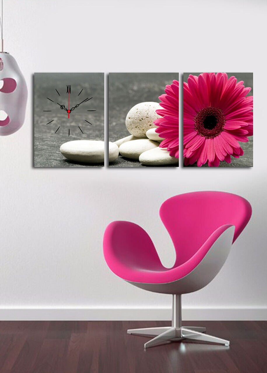 Ceas de perete 3P3040CS-57 PÂNZĂ DIN PIELE ÎNTOARSĂ 30 x 40 cm (3 bucăți) Multicolor