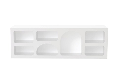 Consola, Glenevis, Lorin, 160x51x38 cm, PAL, Alb