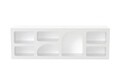 Consola, Glenevis, Lorin, 160x51x38 cm, PAL, Alb