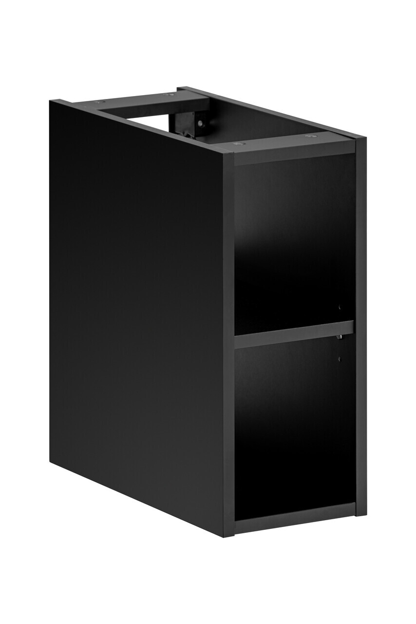 Set mobilier baie, dulap dublu si 2 lavoare, 140 cm Lola, Santa Fe Black, Comad, MDF/PAL laminat, negru mat — imaginea 13