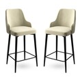 Set scaun de bar (2 bucăți), Charlotte, Enox, Metal, Crem/Negru
