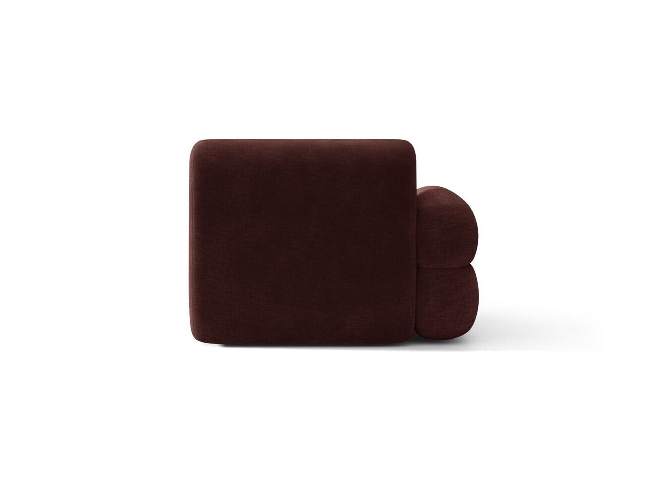 Sezlong living stanga, Neo, Micadoni Home, 110x165x83 cm, tesatura Chenille, maro cherrywood — imaginea 4