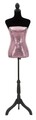 Cuier Manechin, Mauro Ferretti, 37x23x165 cm, inaltime ajustabila, lemn de pin, roz