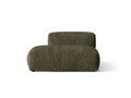 Modul stanga pentru canapea, 2 locuri, Martina-212, Micadoni Home, 133x106x75 cm, velur, verde muschi