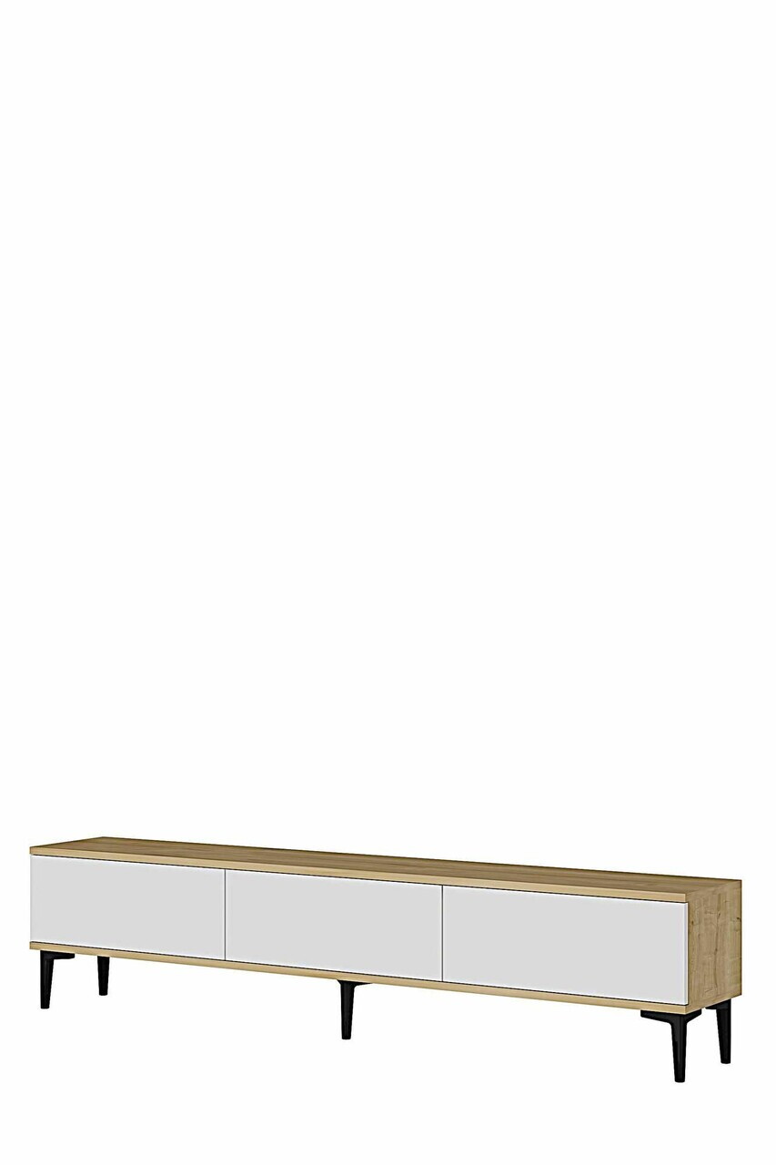 Comoda TV, Hanah Home, Didema 180, 180x40.5x30 cm, Stejar Safir / Alb — imaginea 6