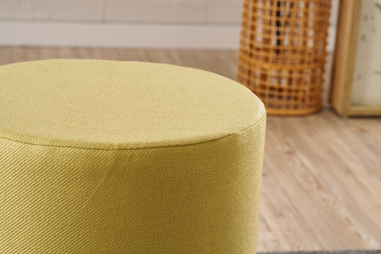 Taburet, Atelier del Sofa, 825BLC5117, Lemn, Galben - view 3