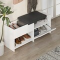 Pantofar, Decortie, Filux Bench, 120.3x51x40.5 cm, PAL, Alb