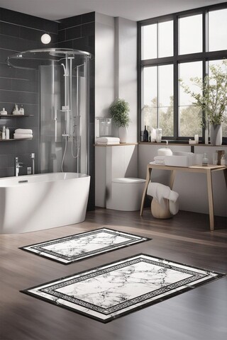 Set covorase de baie, Cartwright, CT-5080, Poliester, Multicolor