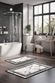 Set covorase de baie, Cartwright, CT-5080, Poliester, Multicolor