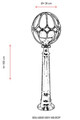 Lampadar de exterior, Avonni, 685AVN1136, Plastic ABS, Negru