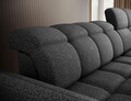 Coltar extensibil dreapta 3 locuri ELTAP, Beneth, 301x185x115 cm, lemn/poliester, gri inchis