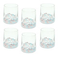 Set 6 pahare Venezia, Andrea Fontebasso, 300 ml, sticla, albastru/roz